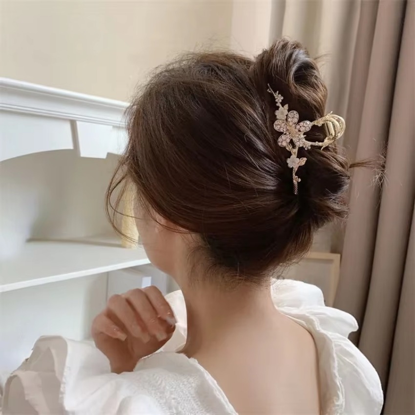 Travel Accessories For Girls - 1 stks metalen haarklauw parel haarspelden