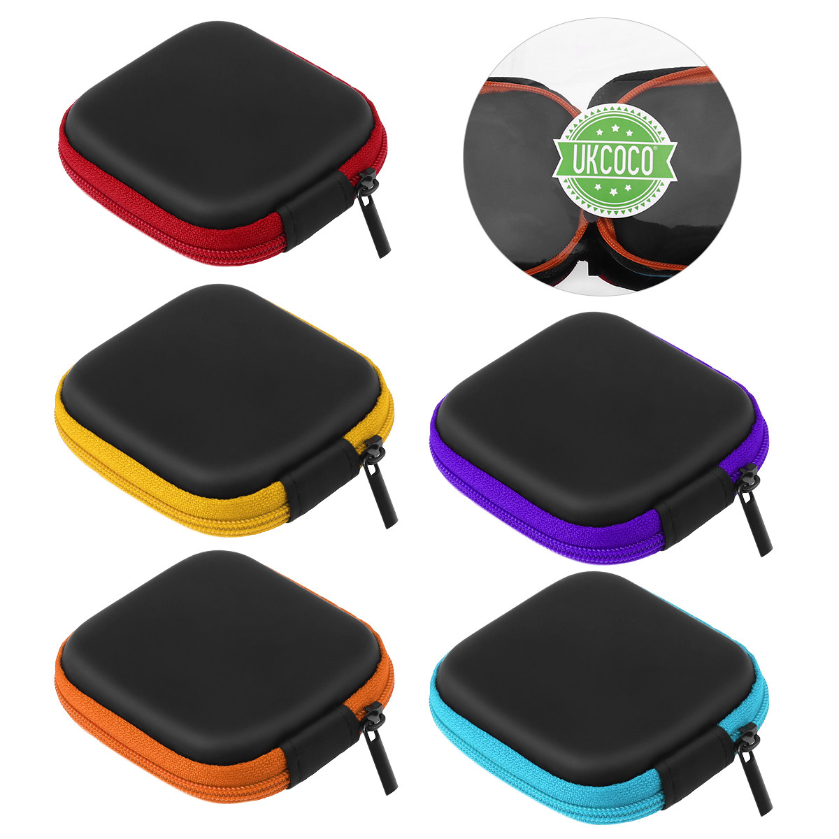 Cable Organizer Travel - 5-delige mini oordopjes opbergdoosje, EVA harde