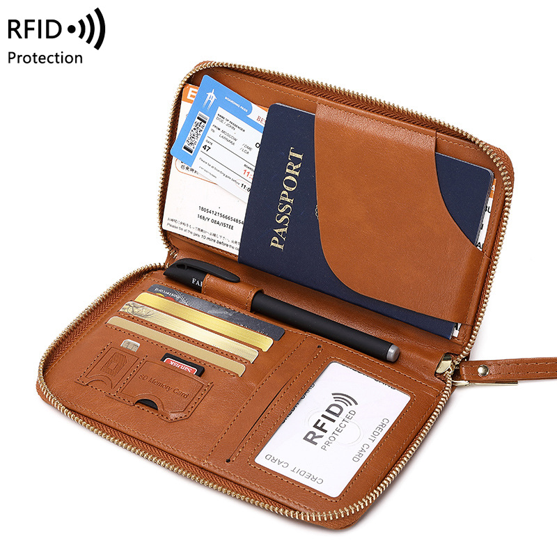 Travel Accessories Rfid - Nieuwe Lederen Paspoorthoes Rfid Blokkerende Kaarthouder