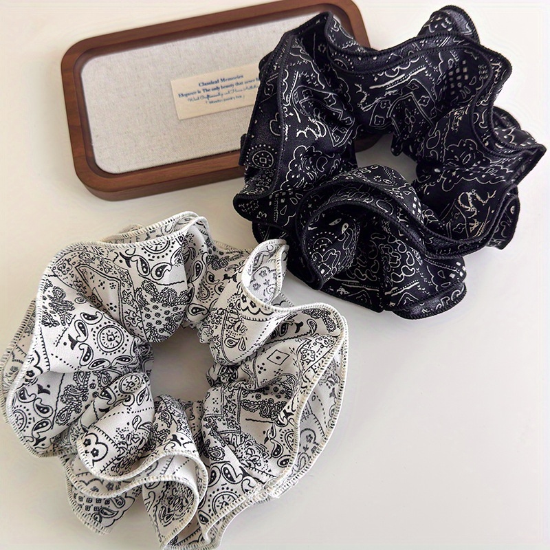 Travel Accessories Gear - Elegante haaraccessoireset van zwart-wit stof met