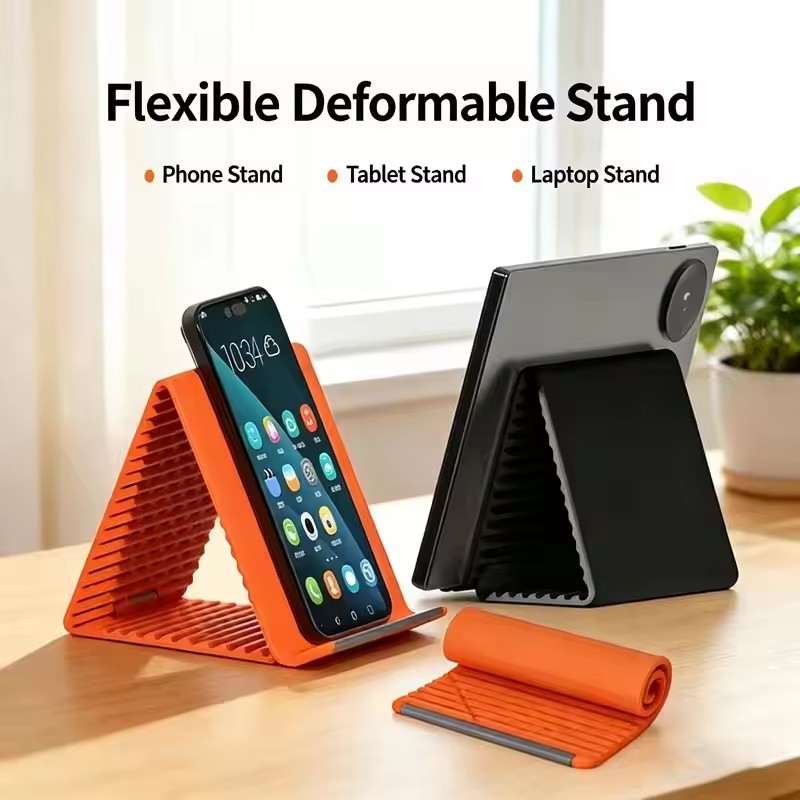 Travel Accessories Deals - Luie draagbare telefoonstandaard Siliconen desktop tablet-laptophouder