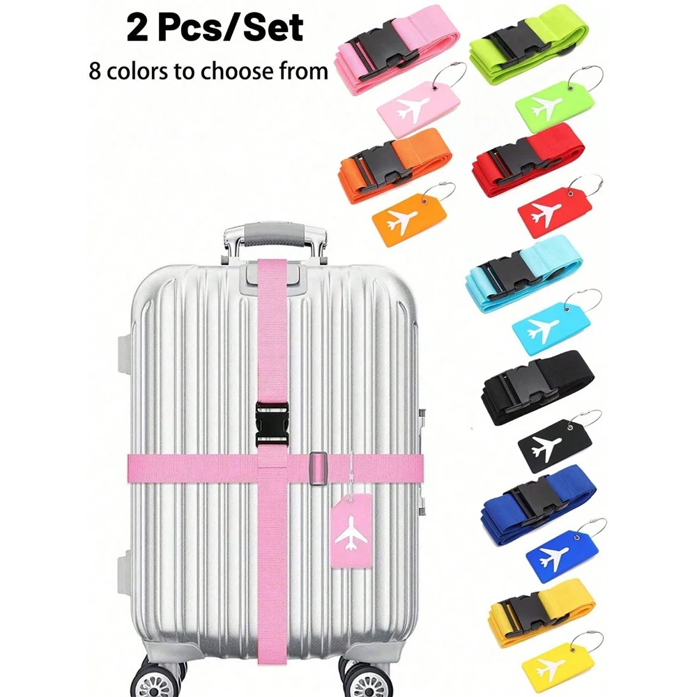 Travel Accessories Gear - Bagageriemset met bagagelabel Meerdere kleuren bagageriemen
