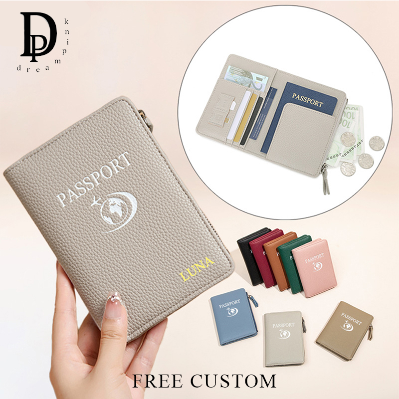 Travel Accessories Rfid - Reisvrouw RFID Gepersonaliseerde paspoorthouder PU-leer Multifunctionele
