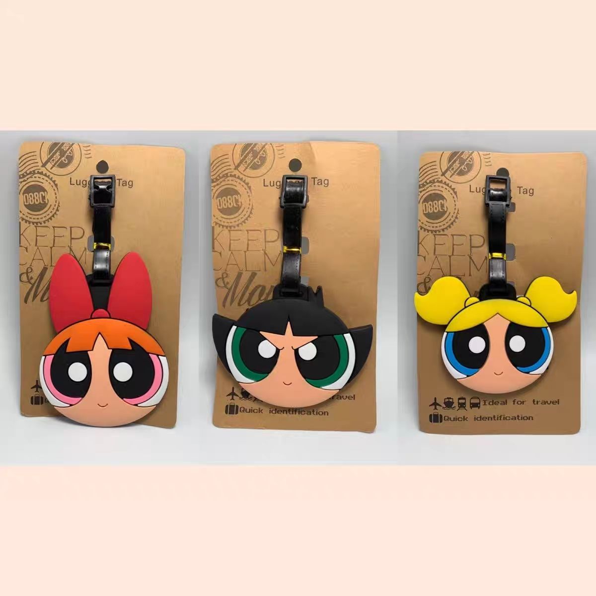 Travel Accessories Logo - Anime Powerpuff Girls tas hanger Kawaii