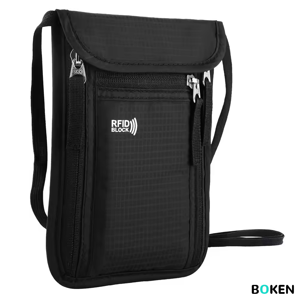 Travel Accessories Rfid - RFID-blokkerende reistas met nekband - Paspoorthouder