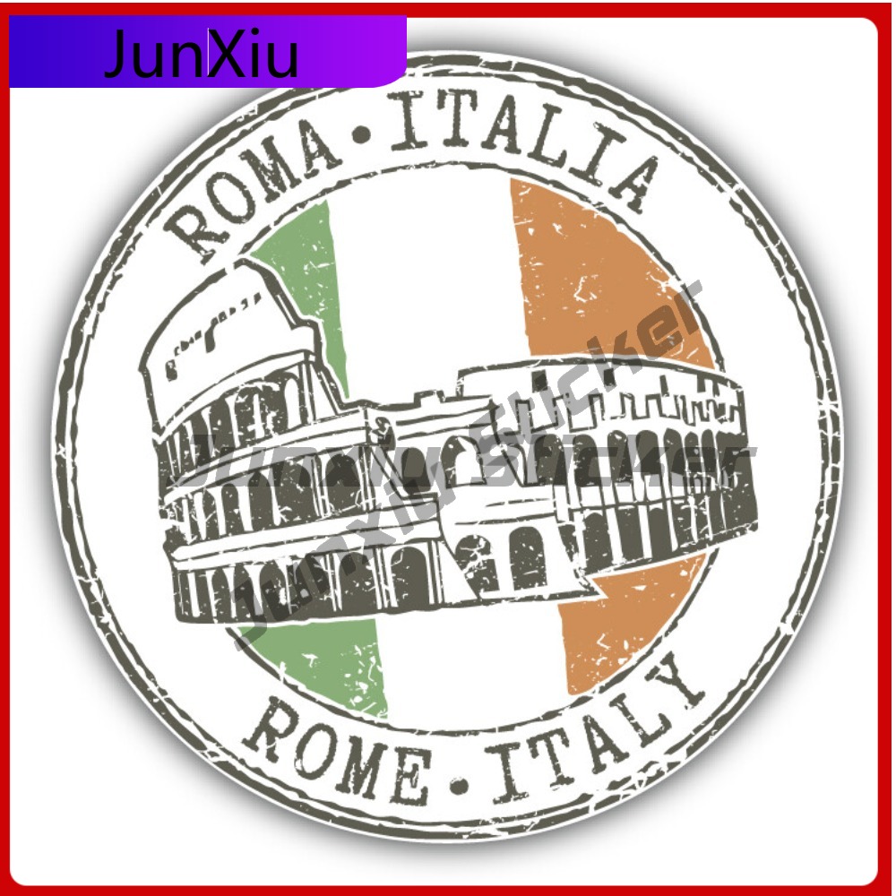 Travel Accessories Rome - Rome Italië Grunge Reisvlag Stempel Autosticker
