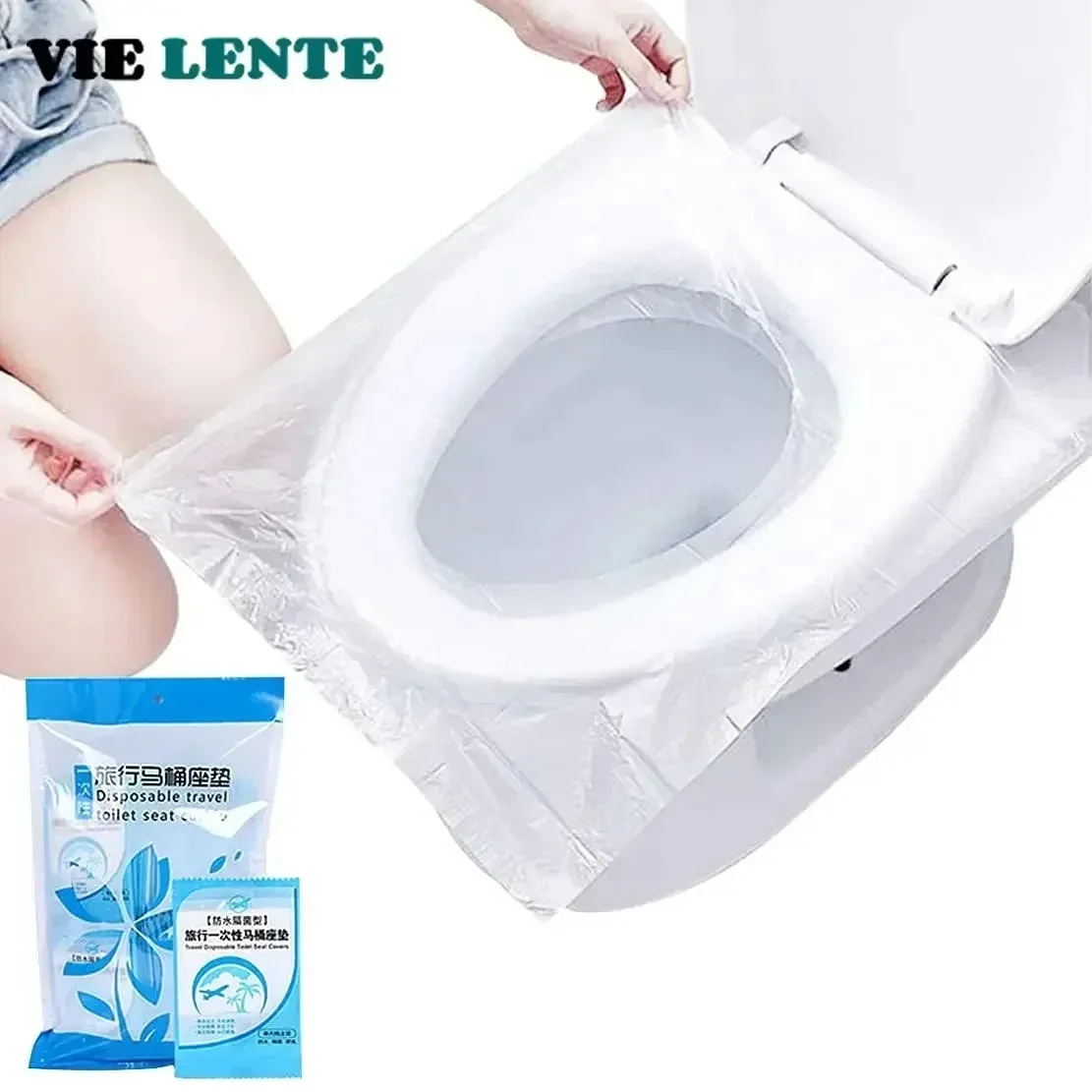 Travel Accessories Deals - 10/50PCS Biologisch afbreekbare wegwerp plastic toiletbrilhoes