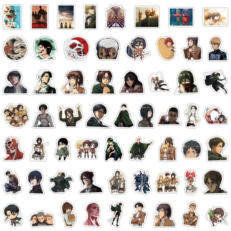 Sticker Luggage Decorative - 60 stuks Attack on Titan Anime