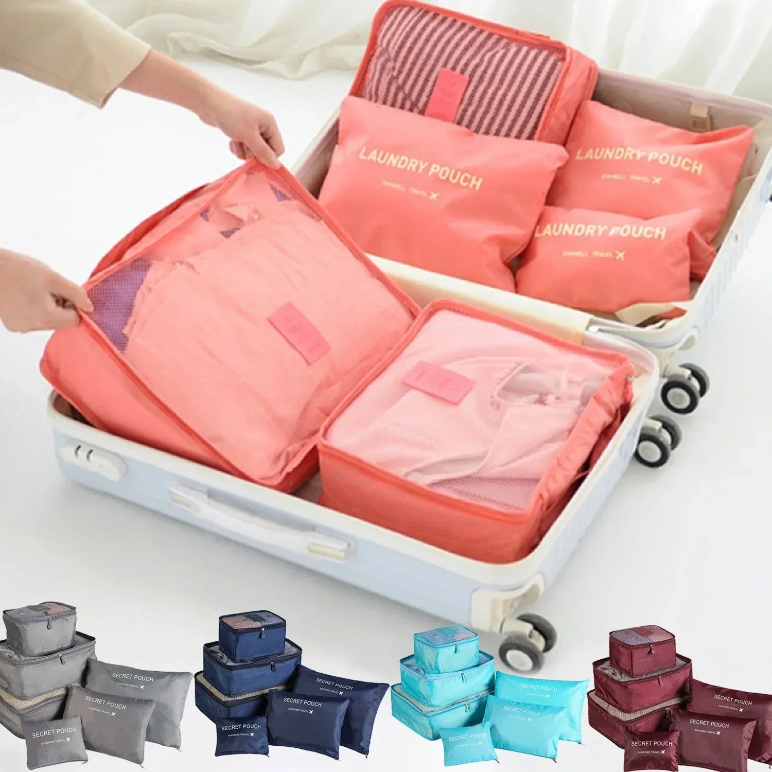 Travel Accessories Gear - 6-delige set reisopbergzakken koffer inpakset opbergkoffers