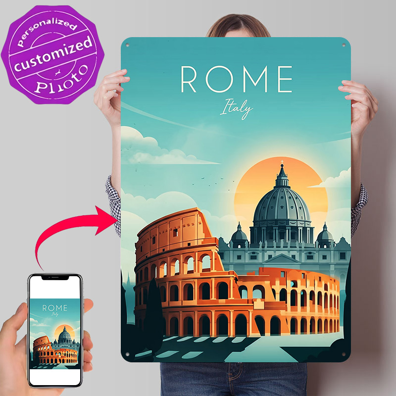 Travel Accessories Rome - Rome Travel Metal Poster Perfect cadeau