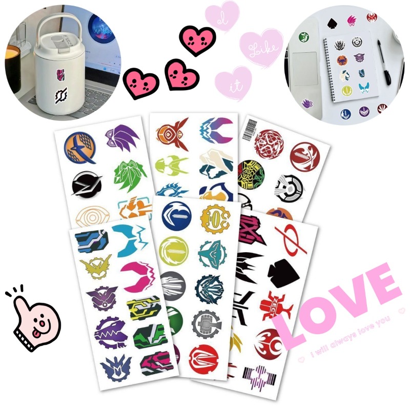 Sticker Luggage Decorative - 60 vellen Kamen Rider logo-stickers creatieve