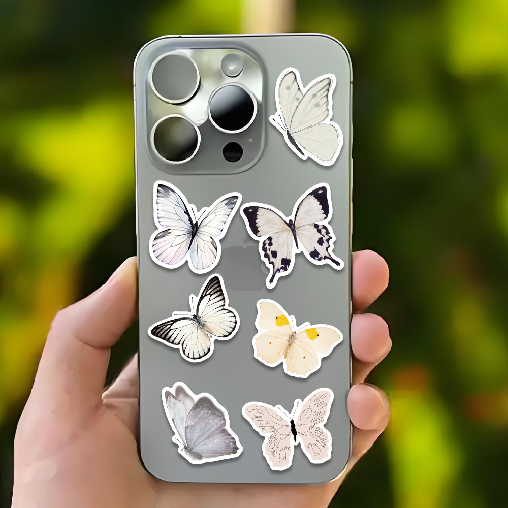 50 stuks witte vlinder sticker - Sticker Luggage Decorative recensie en prijs