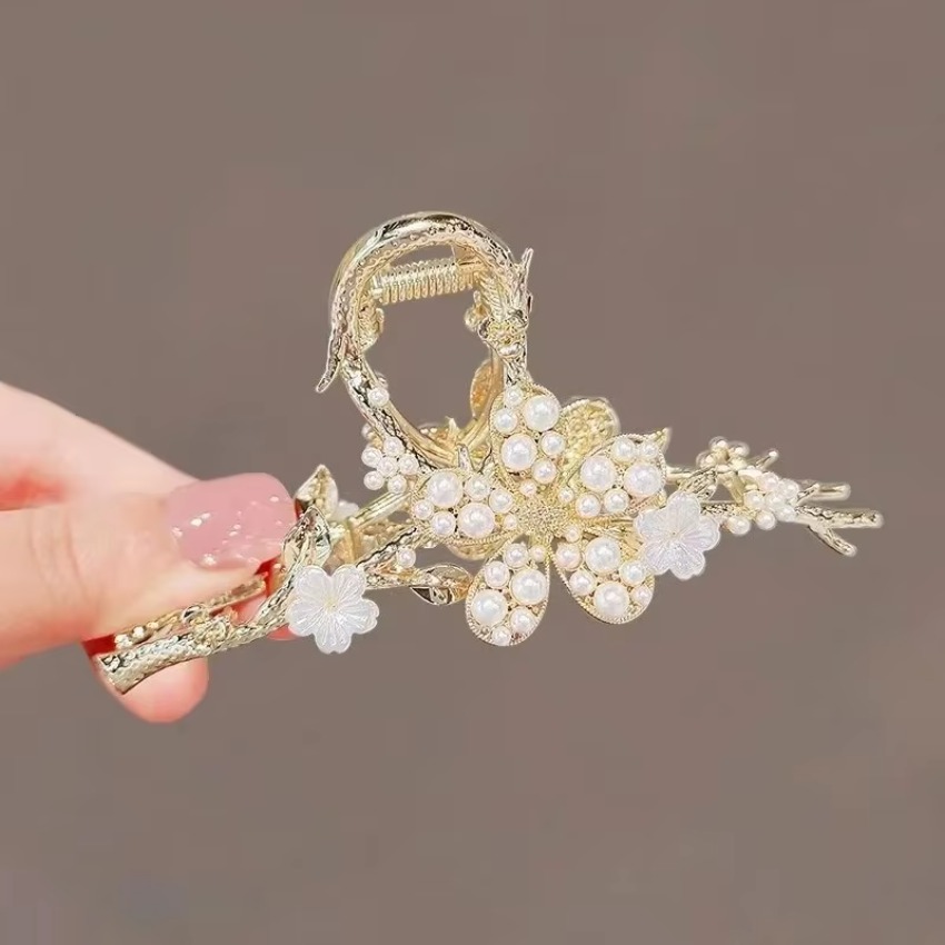1 stks metalen haarklauw parel - Travel Accessories For Girls recensie en prijs
