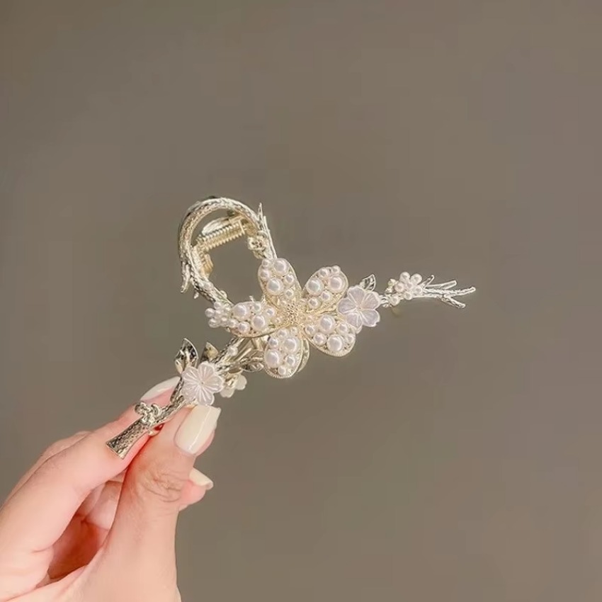 1 stks metalen haarklauw parel - Travel Accessories For Girls recensie en prijs