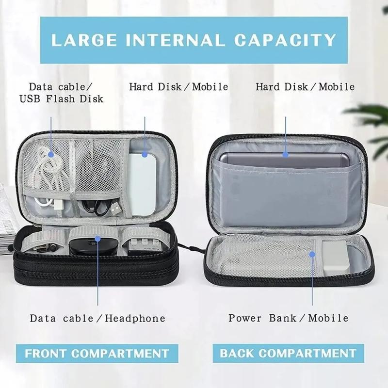 1 STKS Grijs/Zwart/Roze/Marine - Cable Organizer Travel recensie en prijs