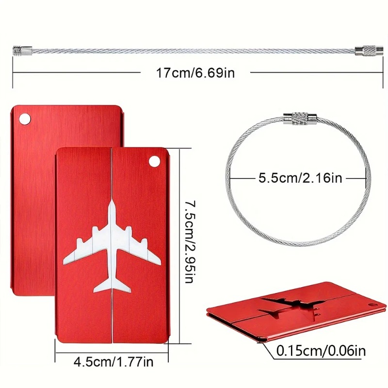 Reisbagagelabel van aluminiuml - Travel Accessories Plane recensie en prijs