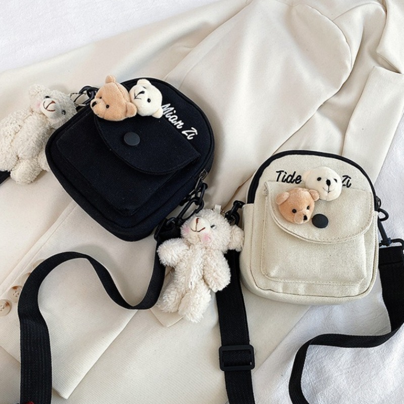 Schattige beer canvas mini cro - Travel Accessories For Girls recensie en prijs
