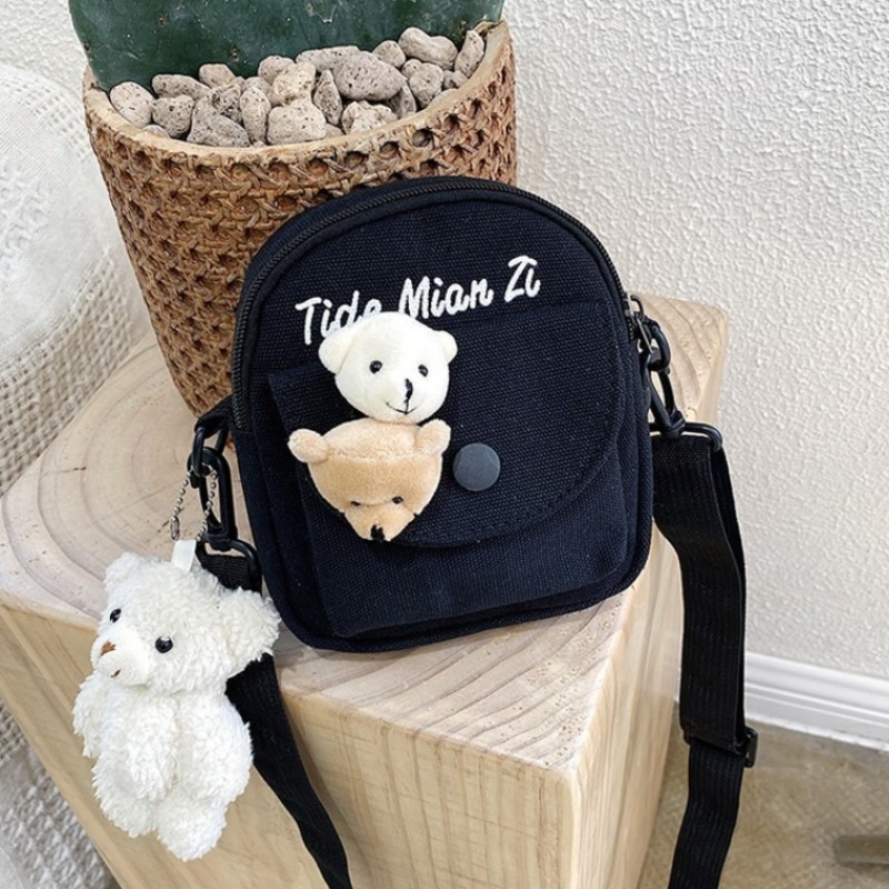 Schattige beer canvas mini cro - Travel Accessories For Girls recensie en prijs