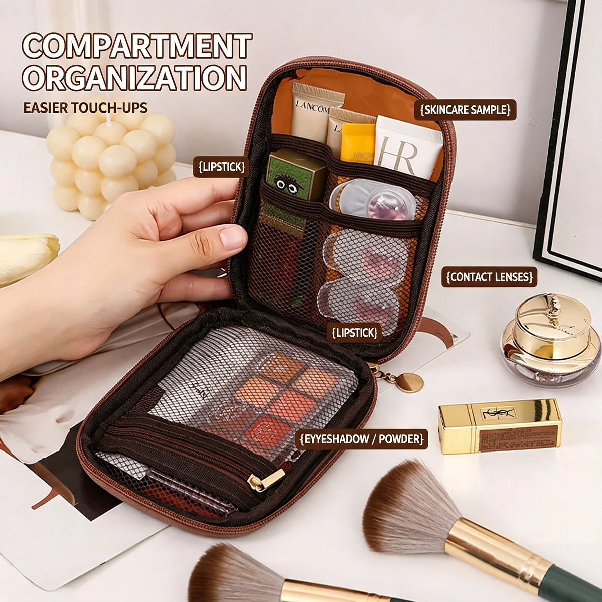 Transparante draagbare cosmeti - Cable Organizer Travel recensie en prijs