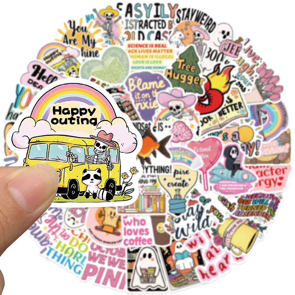 50 stuks grappige cartoon were - Sticker Luggage Decorative recensie en prijs