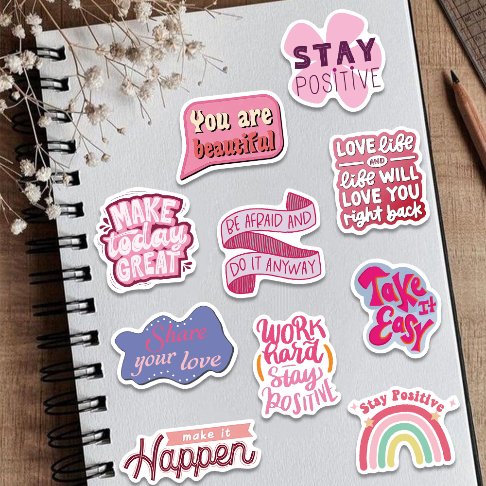50 stuks roze inspirerende zin - Sticker Luggage Decorative recensie en prijs